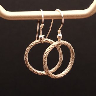 silver twist & sparkle hoops